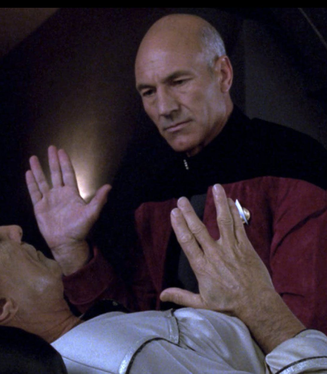 Picard and Sarek in Star Trek: The Next Generation