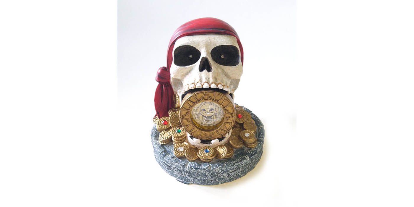pirates of the caribbean skull clock