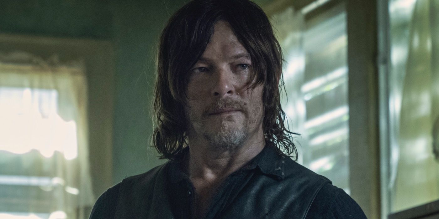Daryl from The Walking Dead looking serious