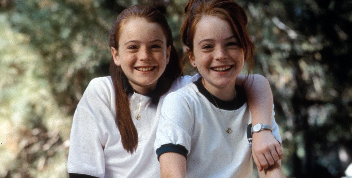 Lindsay Lohan as the twins in The Parent Trap