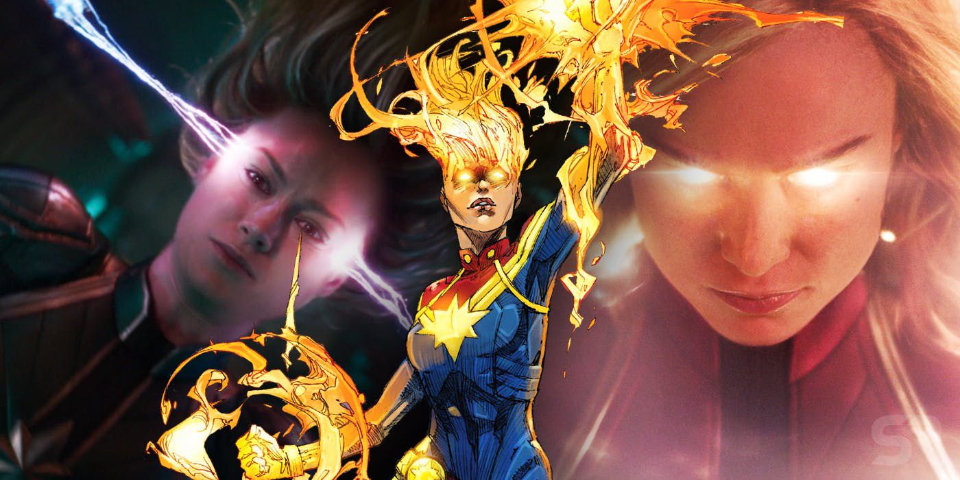 A montage of Captain Marvel images.