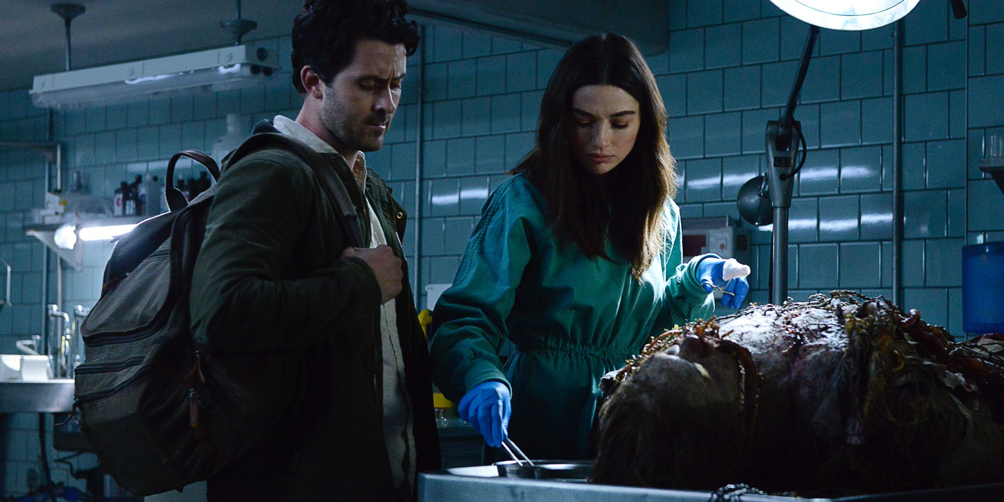 Andy Bean and Crystal Reed in Swamp Thing DC Universe