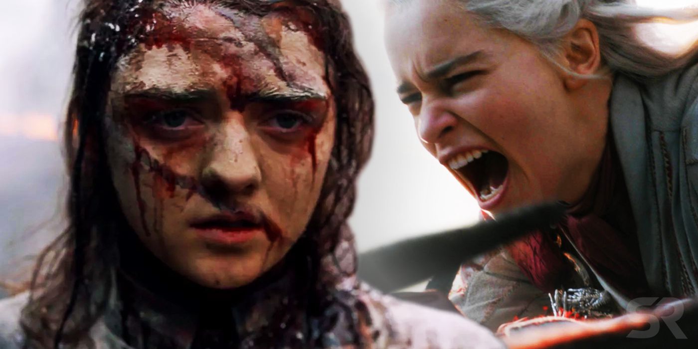 Arya and Daenerys in Game of Thrones season 8