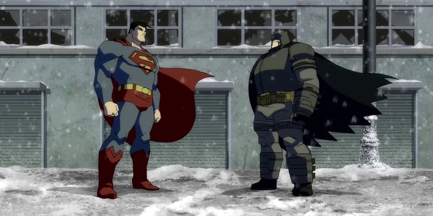 Batman e Superman se enfrentam em The Dark Knight Returns 