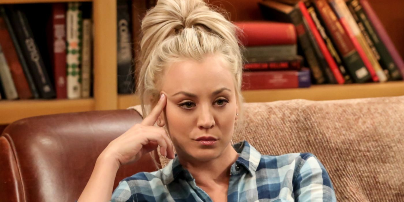 Penny looking annoyed in The Big Bang Theory.