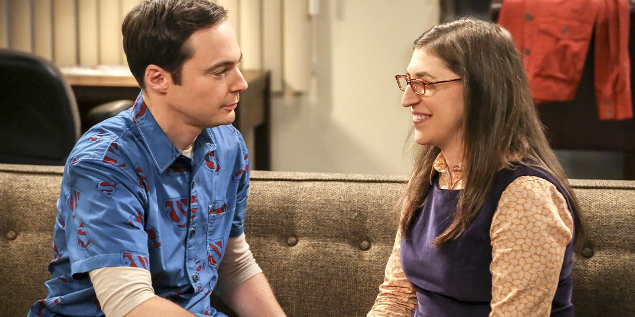 Amy and Sheldon in the big bang theory