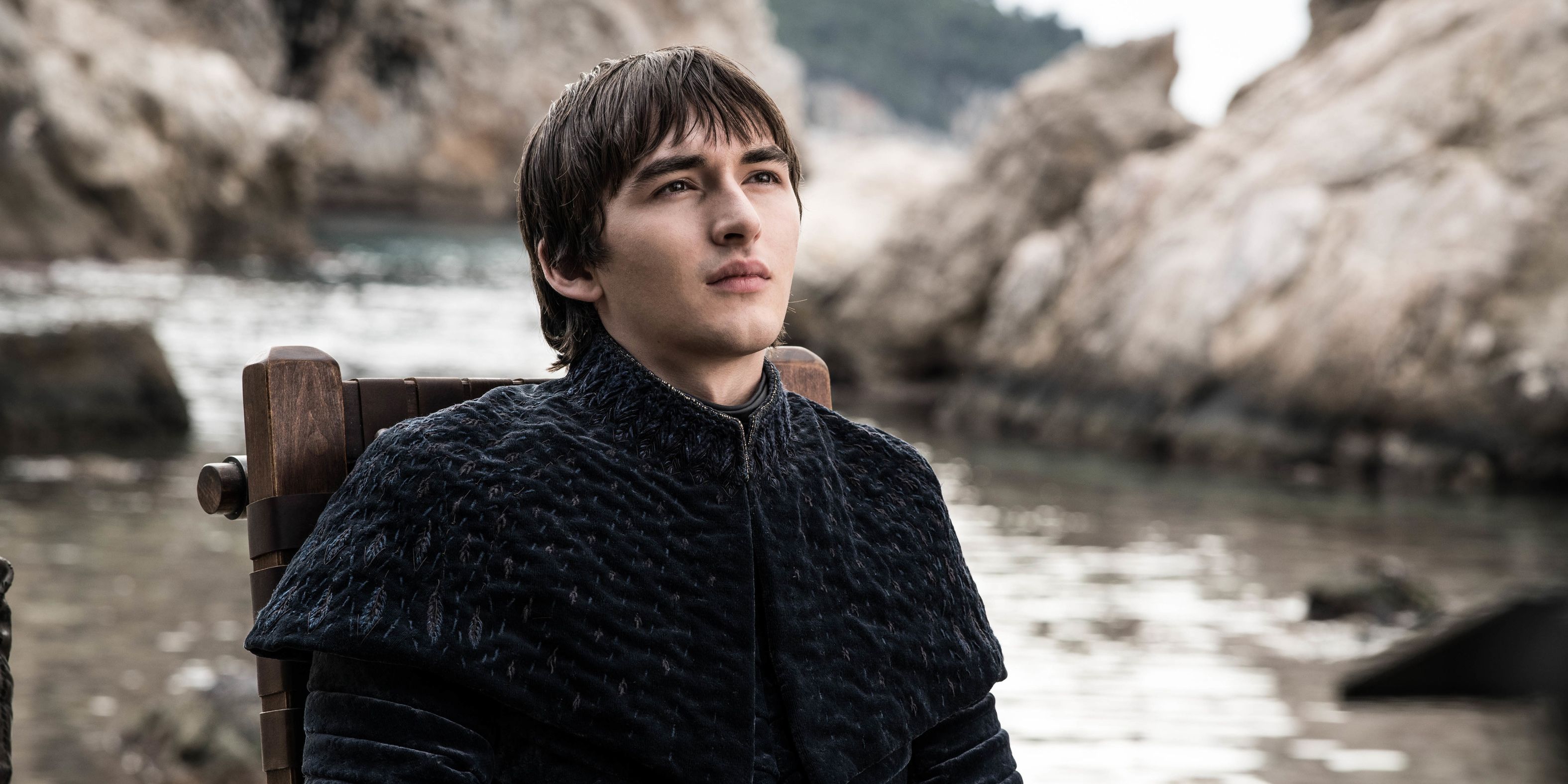Bran the Broken in his wheelchair by the water in Game of Thrones Season 8
