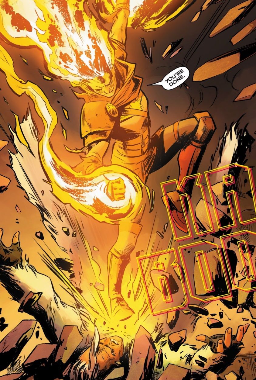 Captain Marvel Fire Comic Vertical