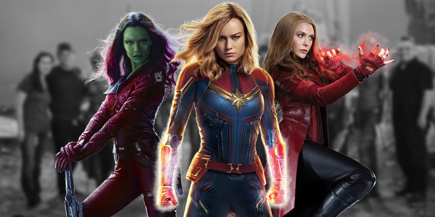 Captain Marvel Gamora and Scarlet Witch