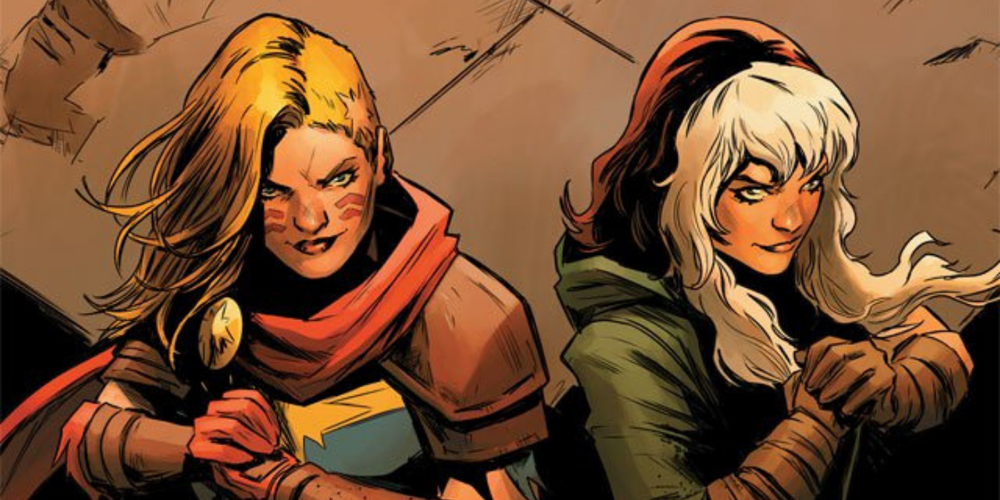 Captain Marvel and Rogue Team Up Comics