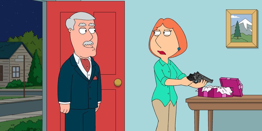 Carter Pewterschmidt walking into Lois' house in Family Guy