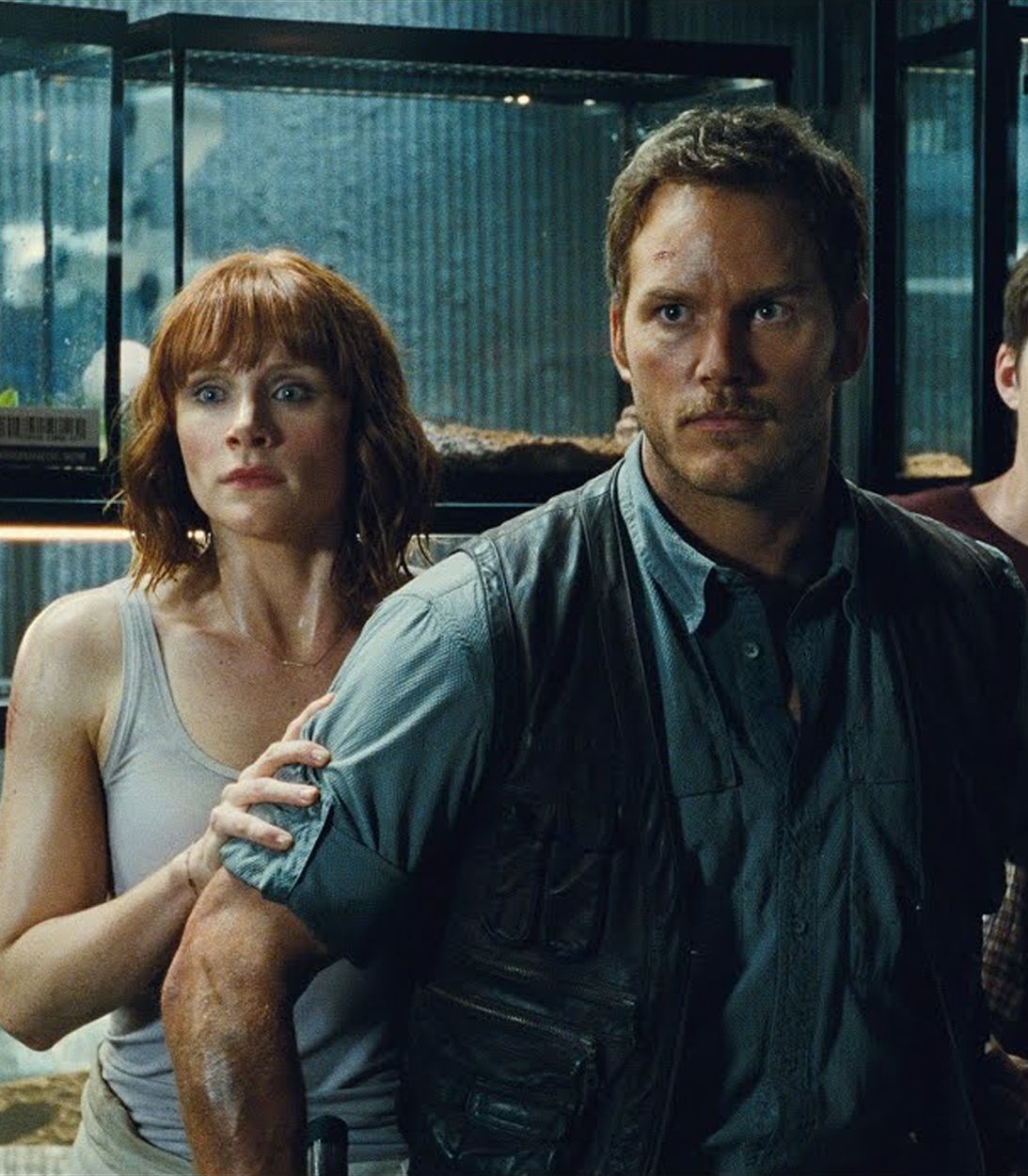 Claire and Owen in Jurassic World vertical