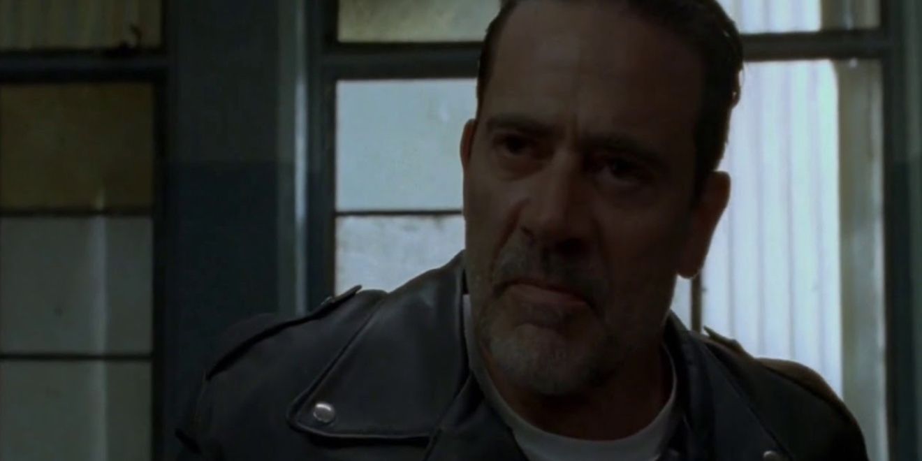 Close up of Negan in The Walking Dead