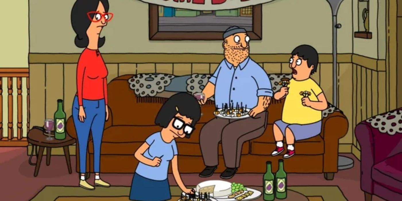 Linda looking concerned amongst other characters in Bob&rsquo;s Burgers