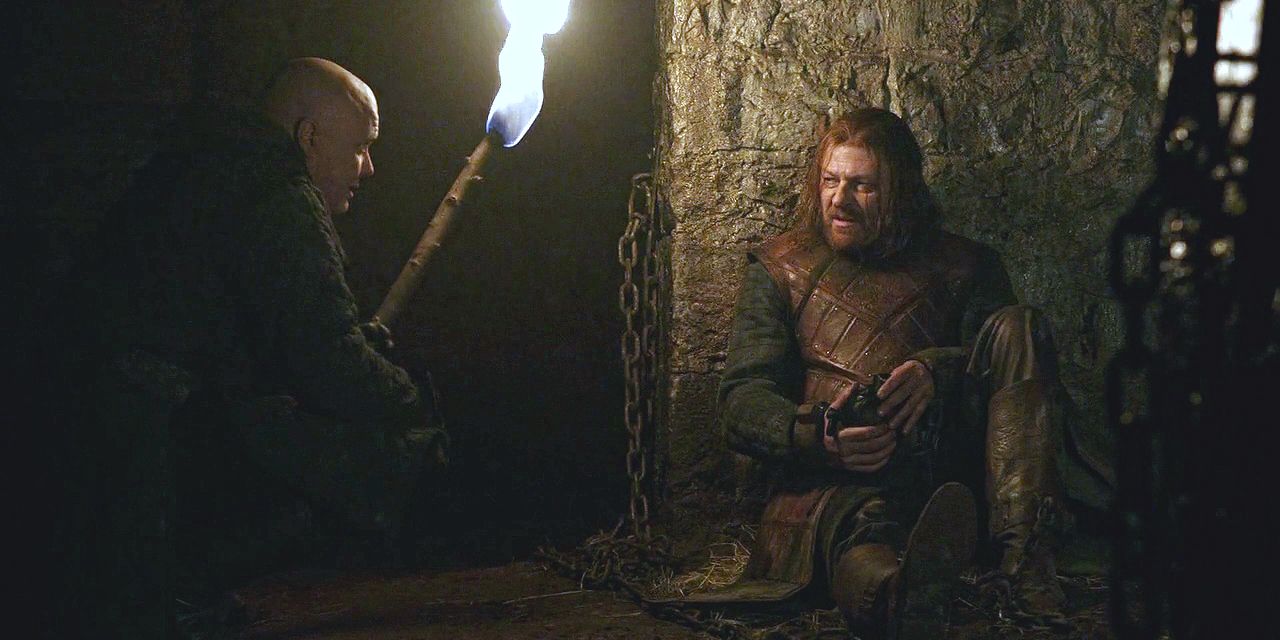 Varys falando com Ned Stark na masmorra