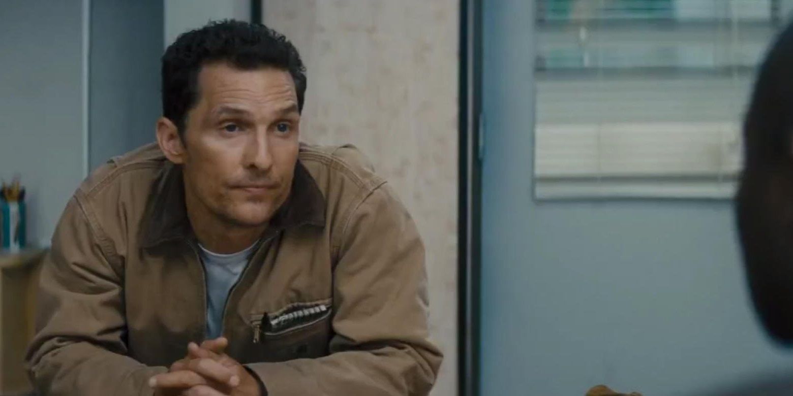 Cooper in his son's school in Interstellar