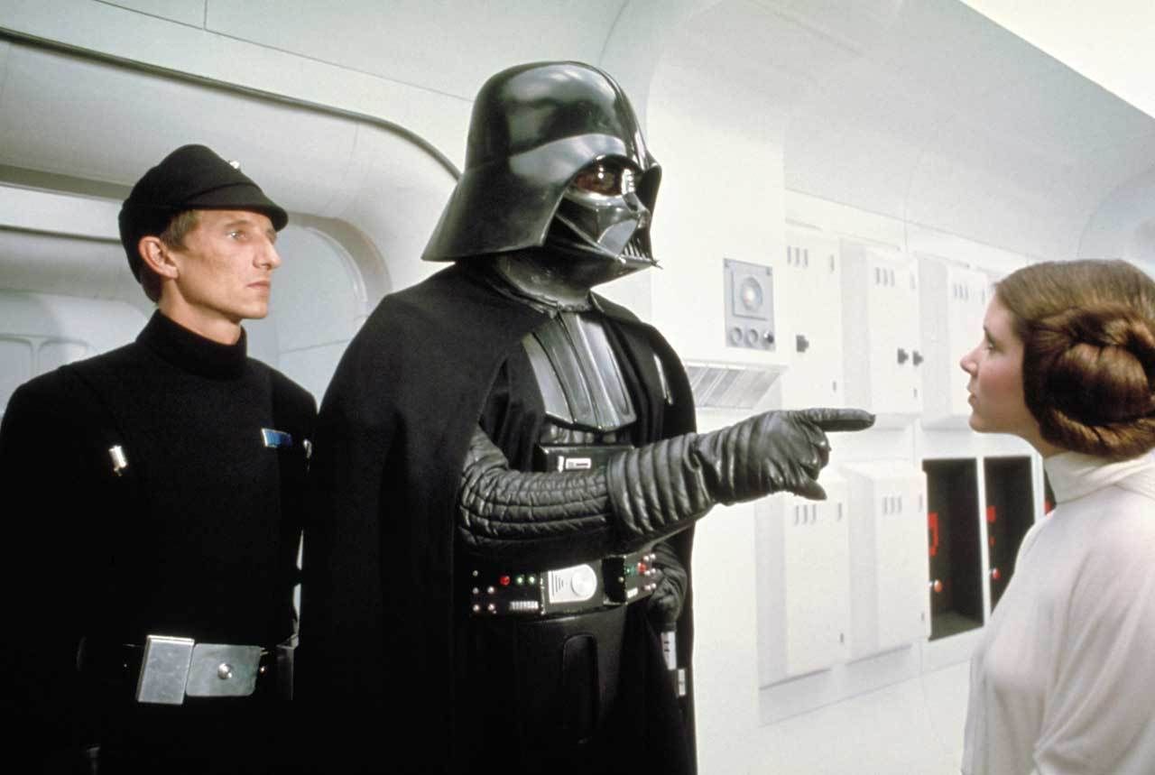 Darth Vader and Princess Leia from Star Wars Episode IV A New Hope