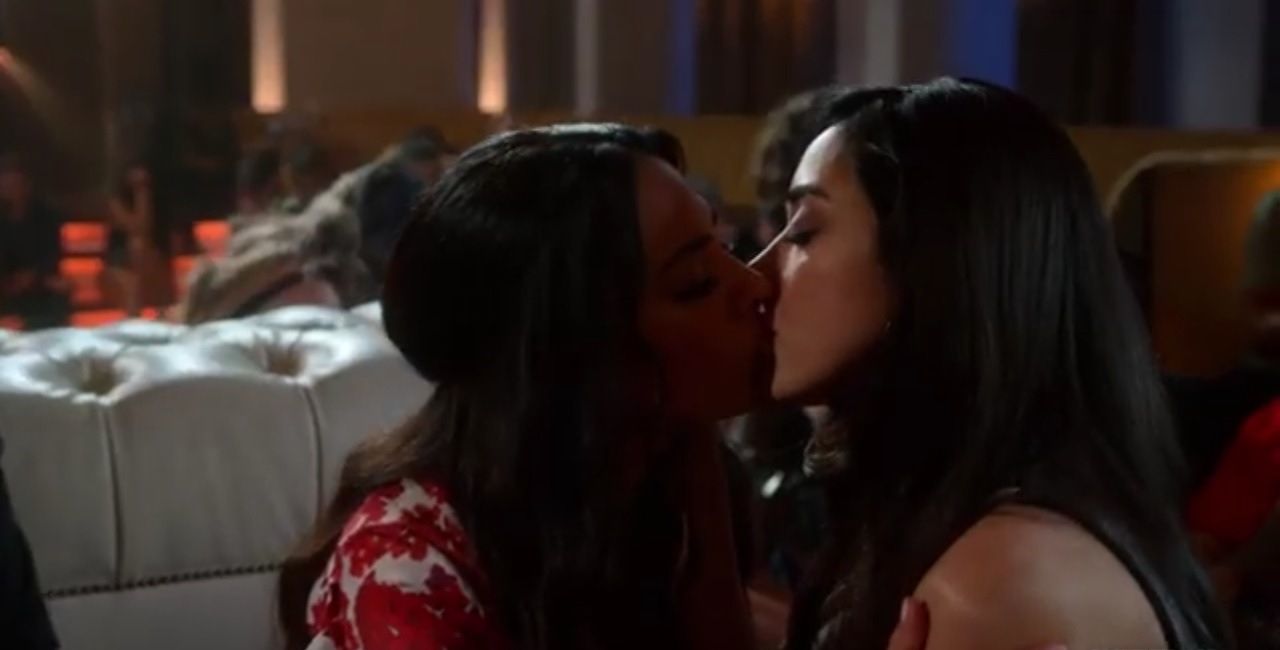 Ella Lopez and Eve kiss in Lucifer Season 4