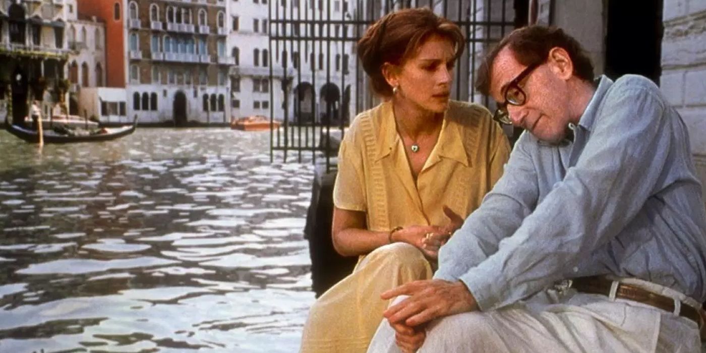 Von and Joe by the water in Venice in Everyone Says I Love You