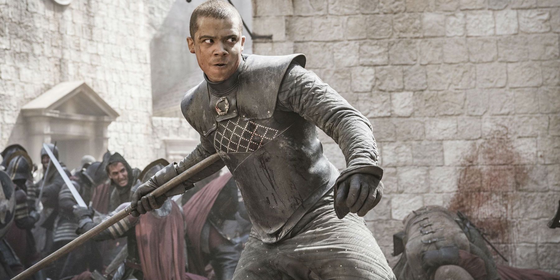 Grey Worm fighting in King's Landing in Game of Thrones