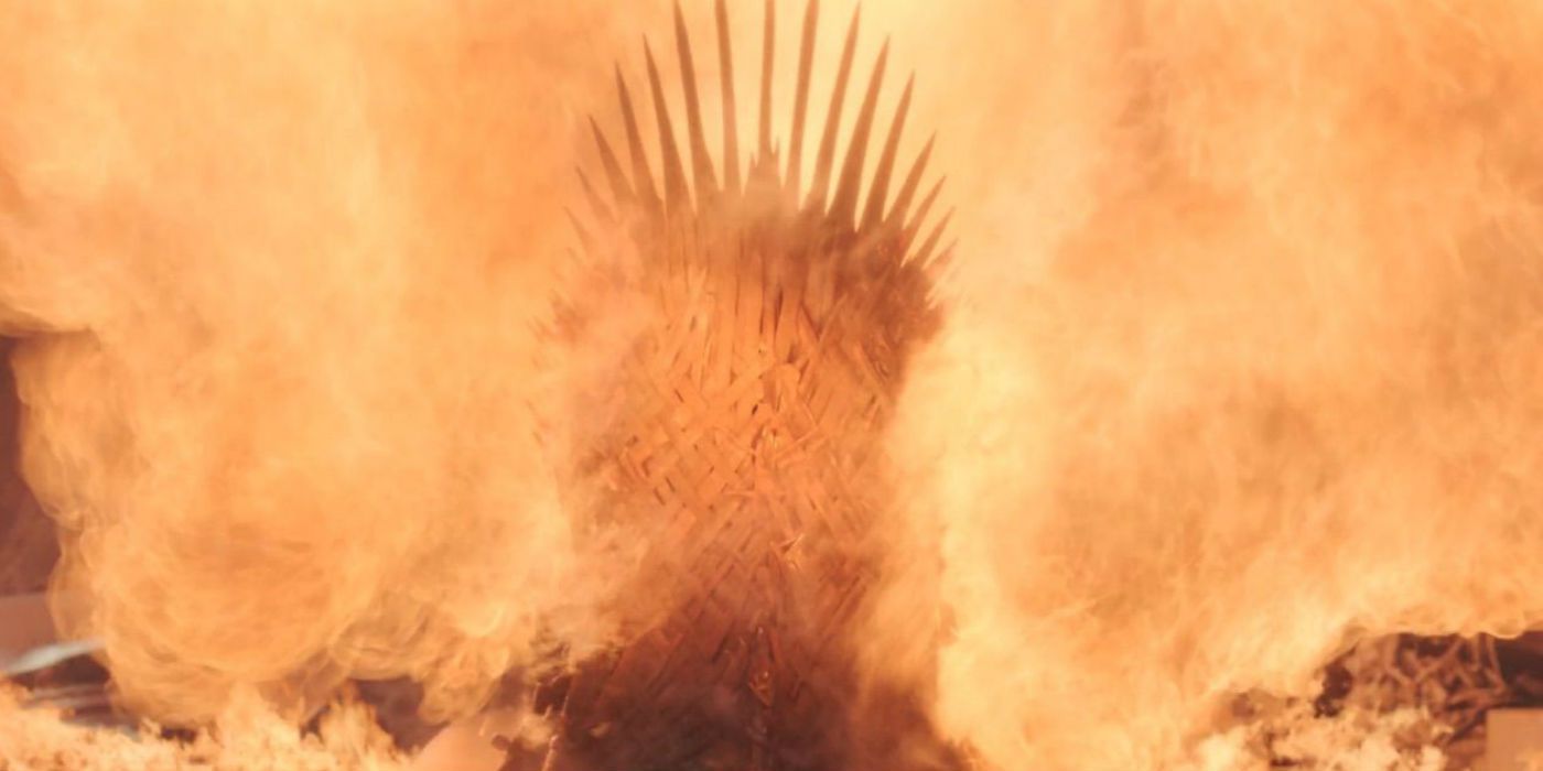 The Iron Throne melts in a blaze of fire in the Game of Thrones series finale