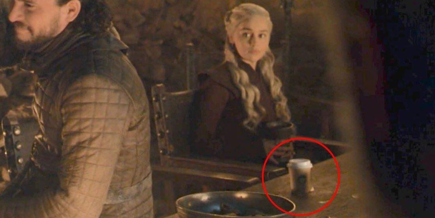 A coffee cup on a table in Game of Thrones