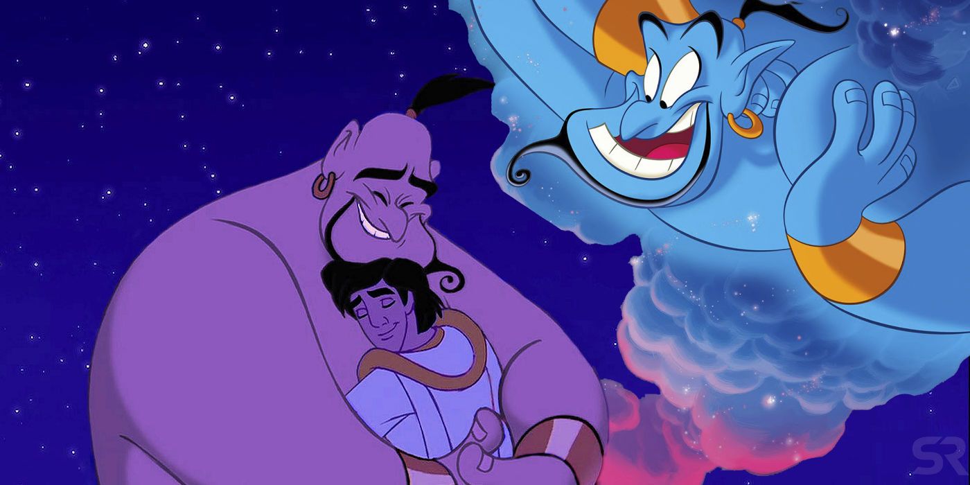 Disney ALADDIN THE SERIES Animation Cel GENIE + ALADDIN with