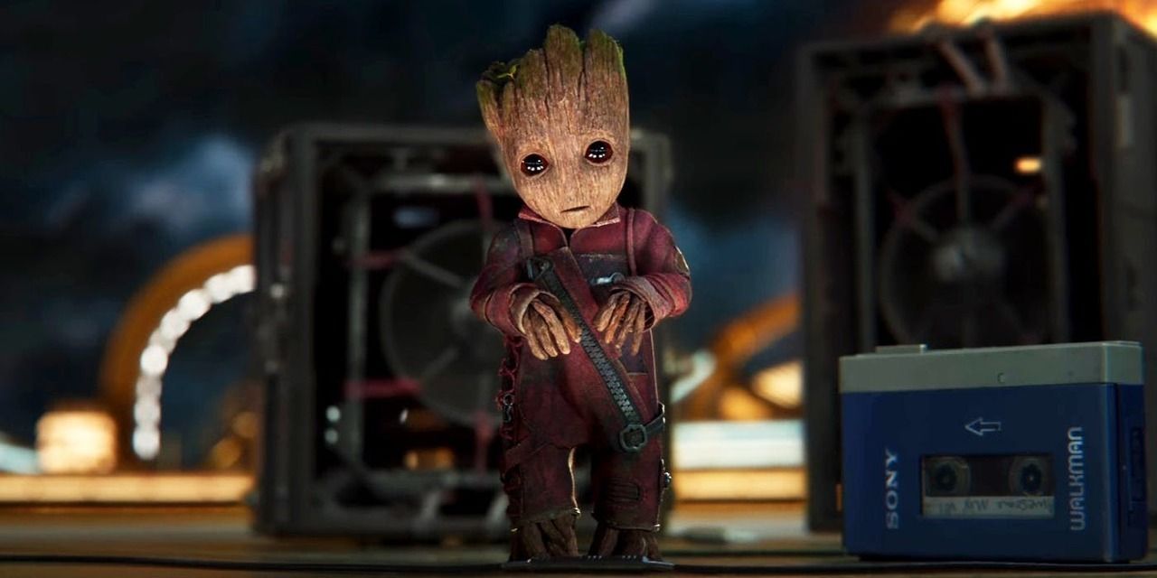 Baby Groot plays ELO in Guardians of the Galaxy Vol 2