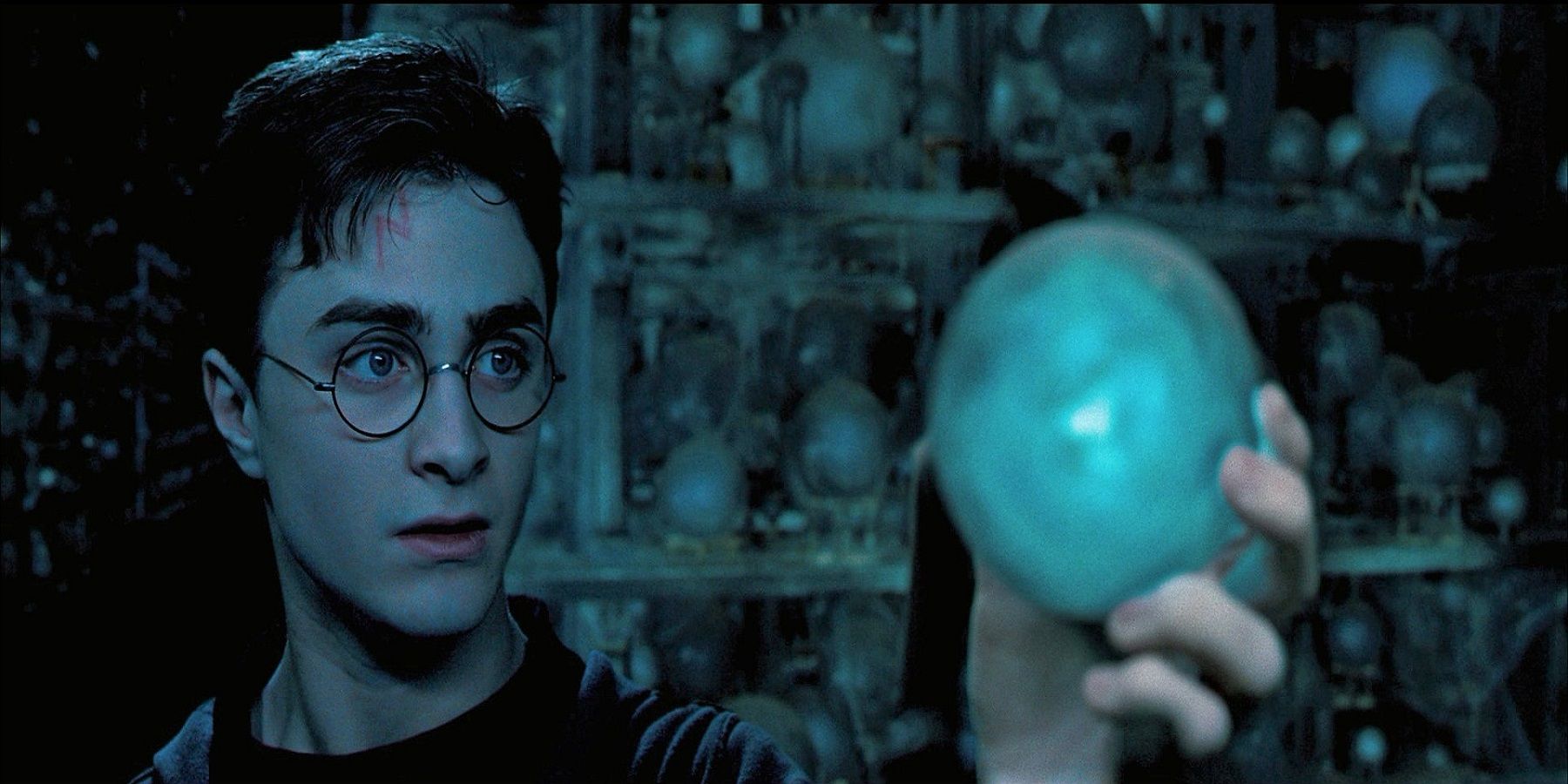 Harry Potter holding a prophecy