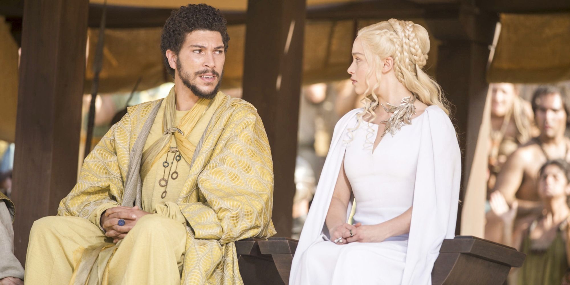 Hizdahr zo Loraq and Daenerys Targaryen on Game of Thrones