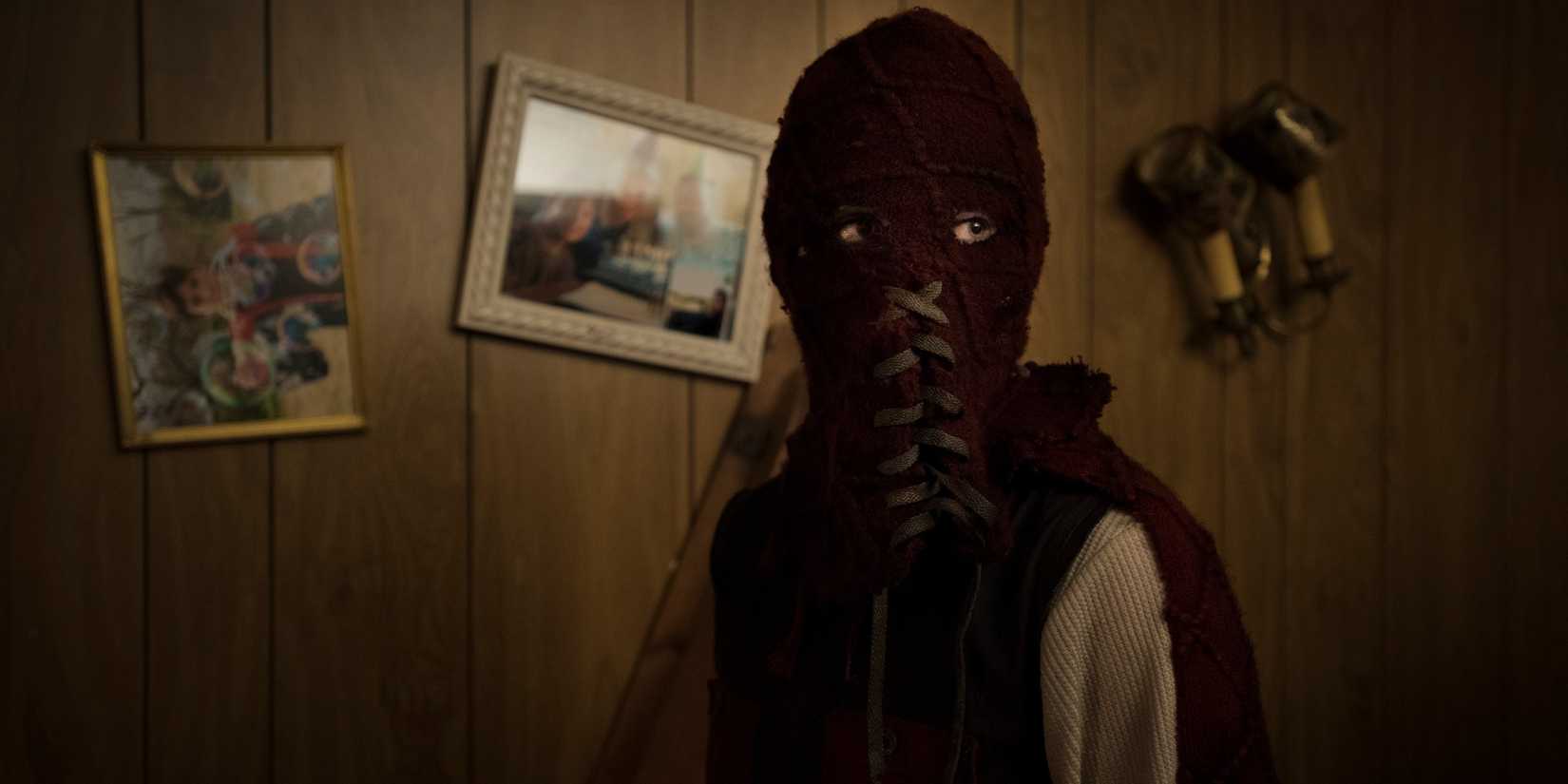 Jackson A Dunn with Brightburn mask