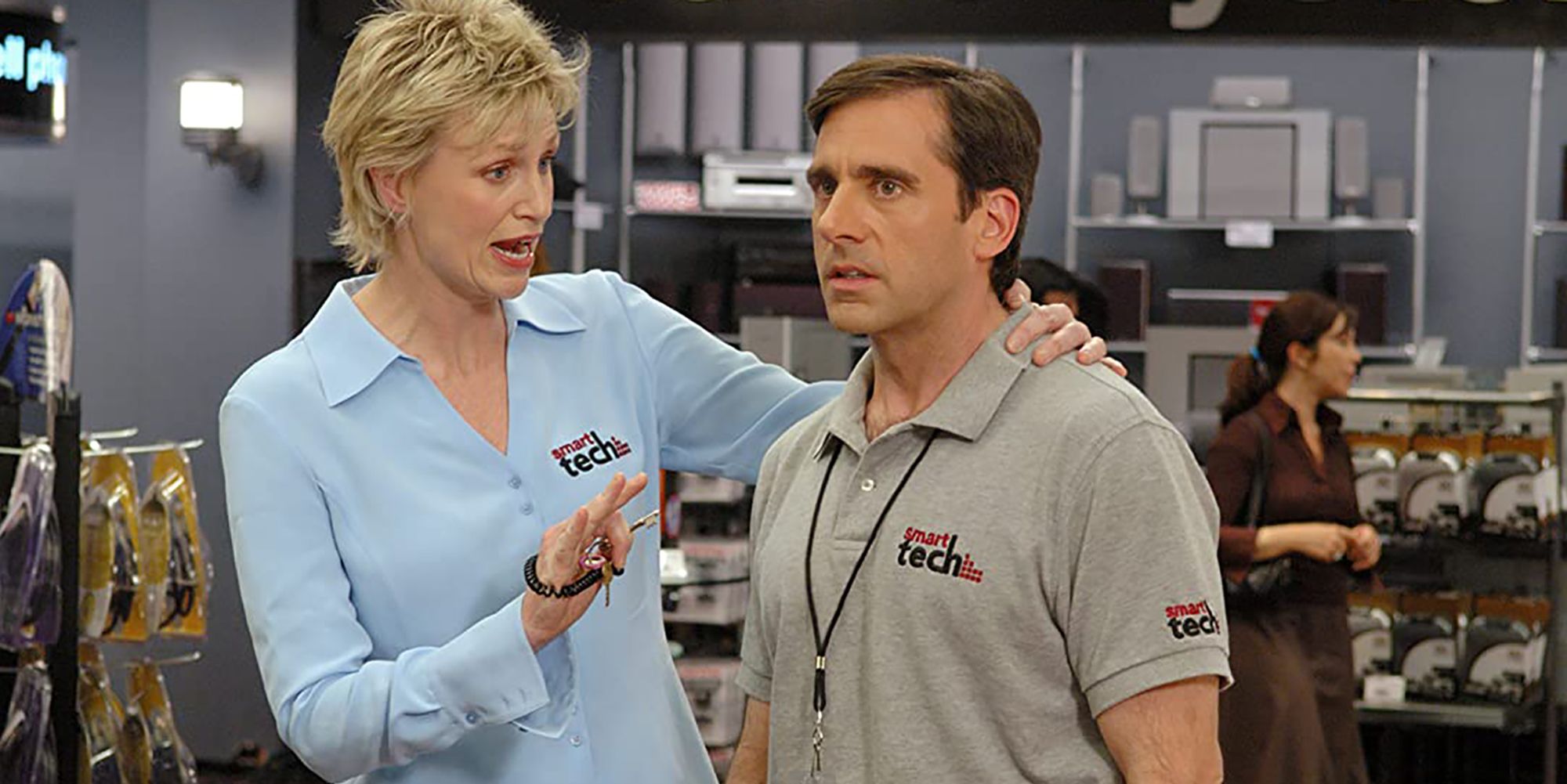 Jane Lynch and Steve Carell in The 40-Year-Old Virgin