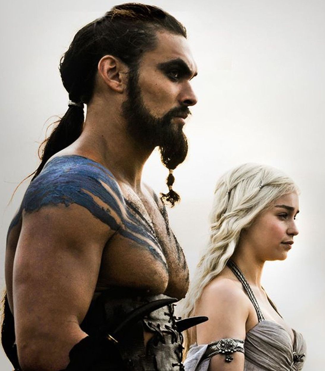 Jason Momoa And Emilia Clarke On Game Of Thrones