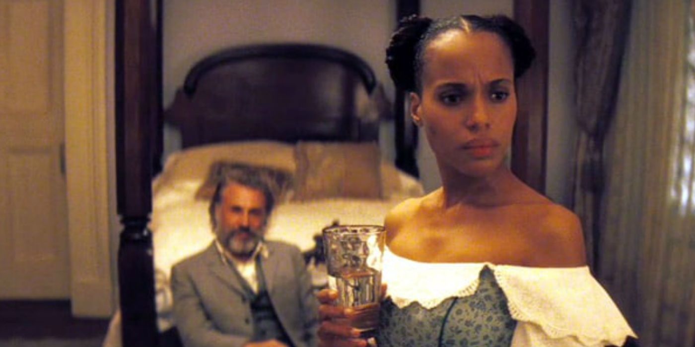 Brumhilda about to faint in Django Unchained