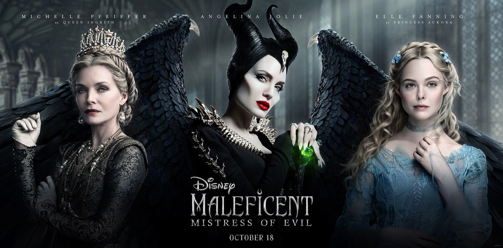Maleficent Mistress of Evil Triptych poster