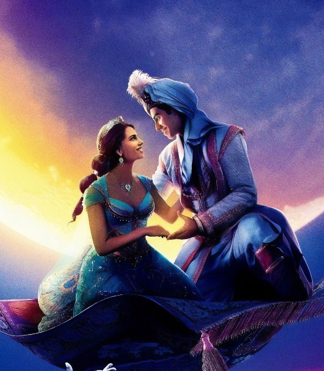 Mena Massoud And Naomi Scott In Aladdin