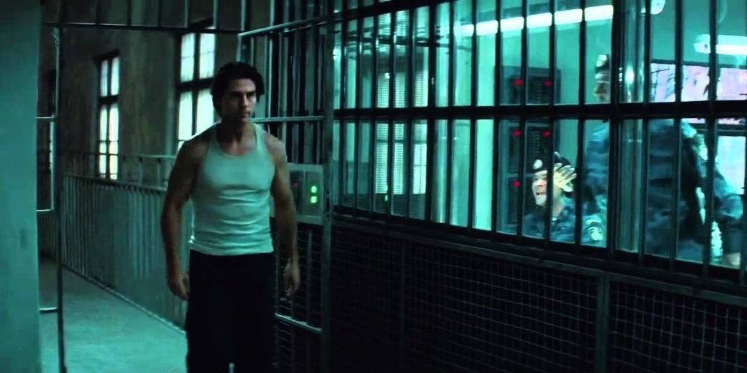 Ethan Hunt in prison opening in Mission Impossible Ghost Protocol