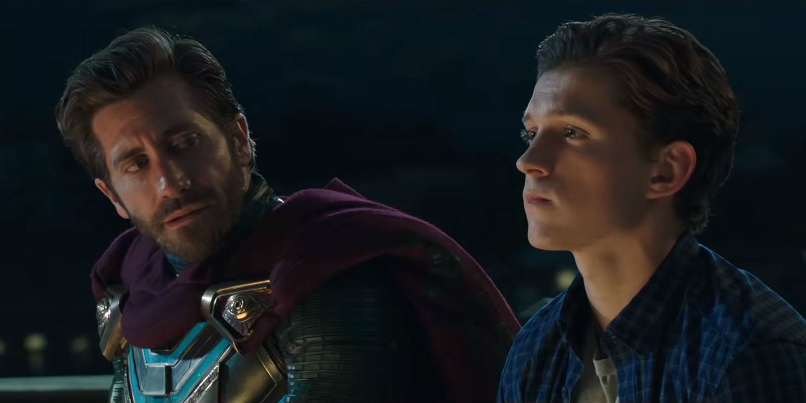 Mysterio and Peter Parker Spider-Man Far From Home