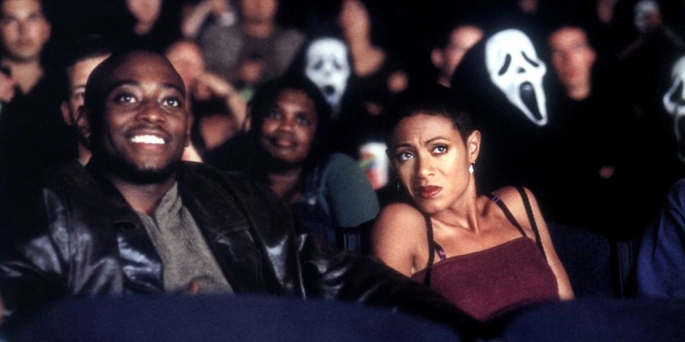 Omar Epps and Jade Pinkett Smith in Scream 2