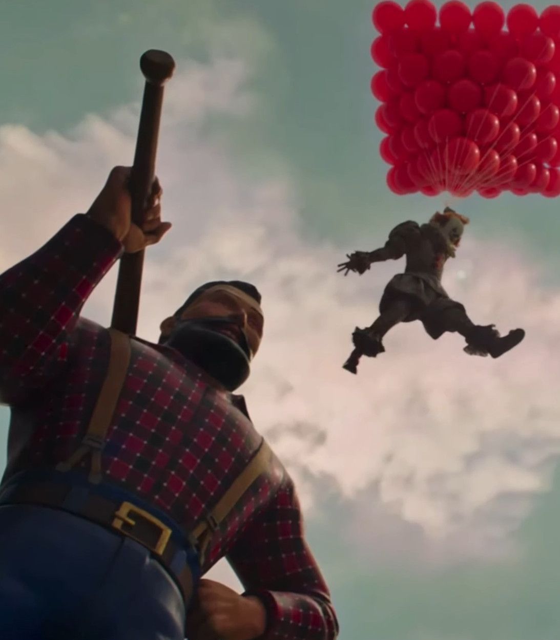 Pennywise Flies Over Paul Bunyan In IT Chapter 2