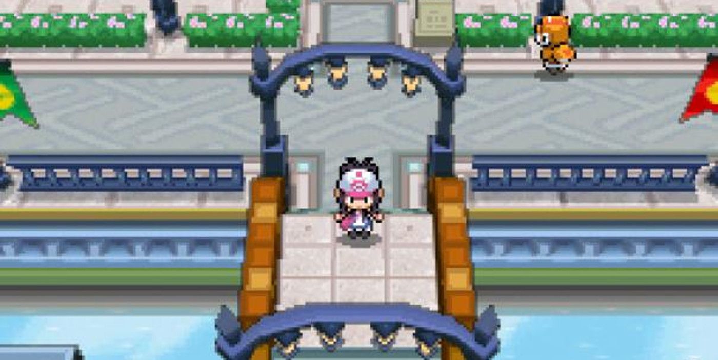 Player standing on a bridge in Pokemon Black & White