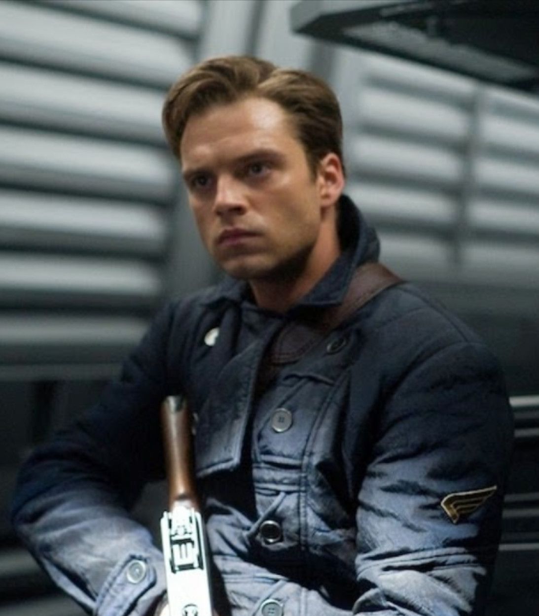 Sebastian Stan as Bucky Barnes First Avenger Vertical