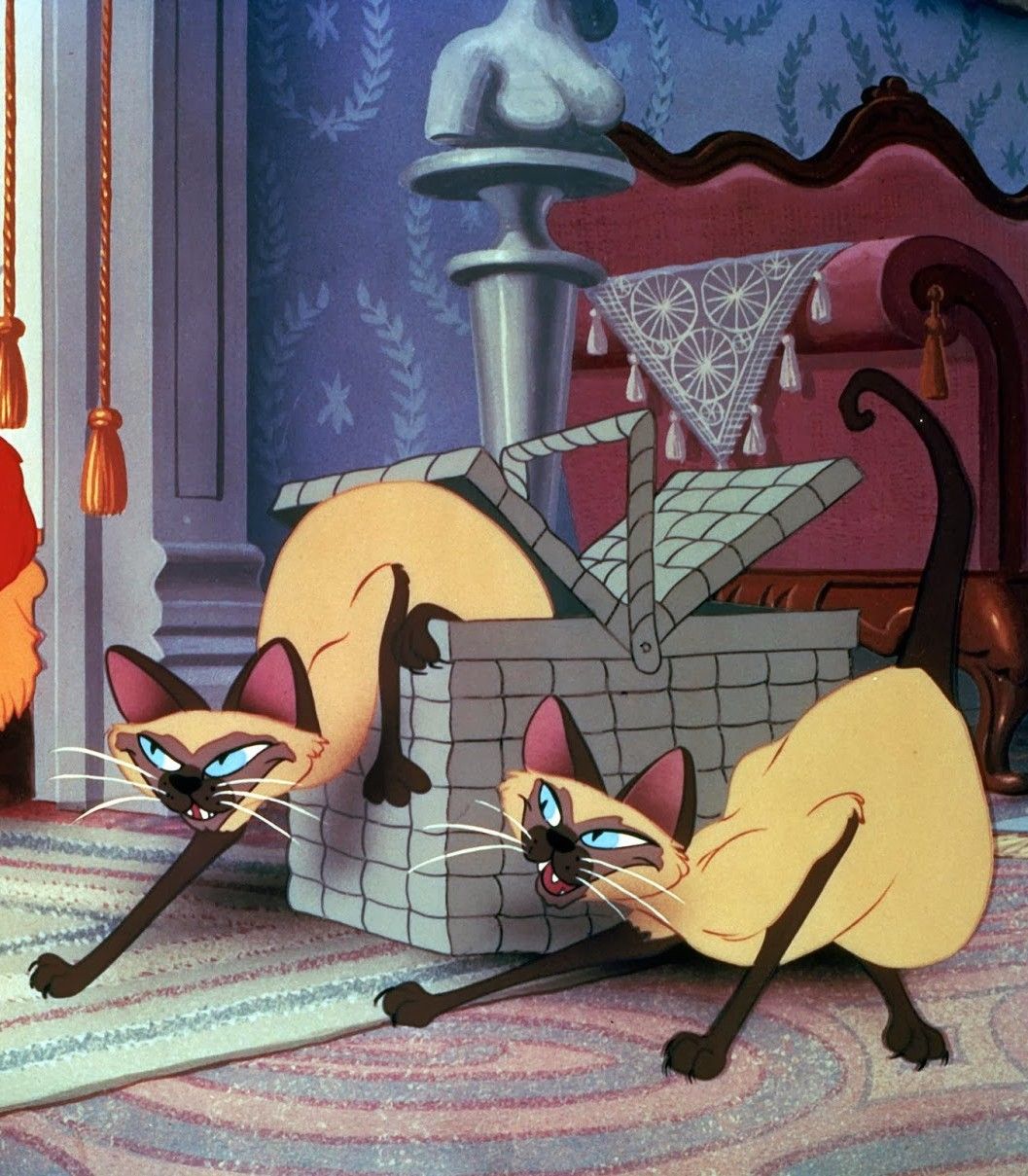Siamese Cats in Lady and the Tramp Vertical