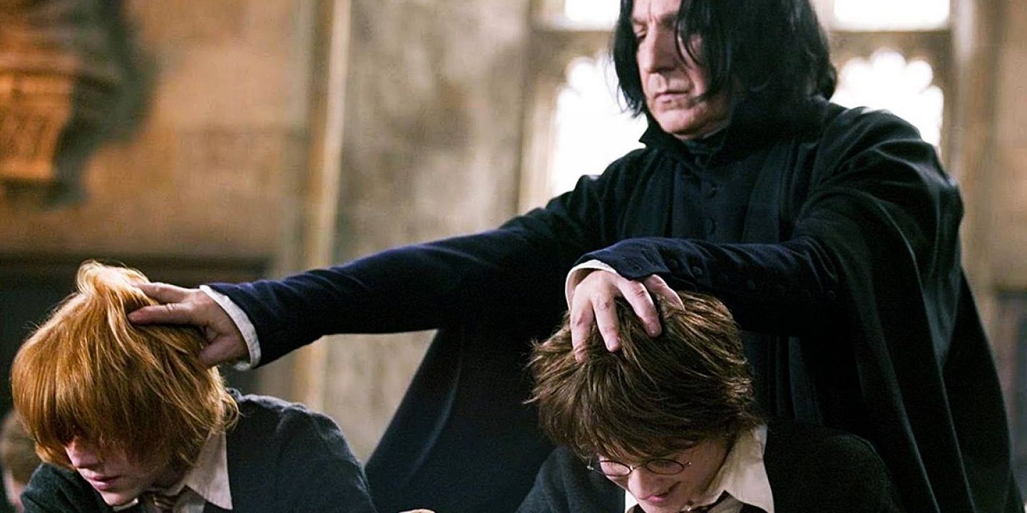 Snape Hitting Harry and Ron