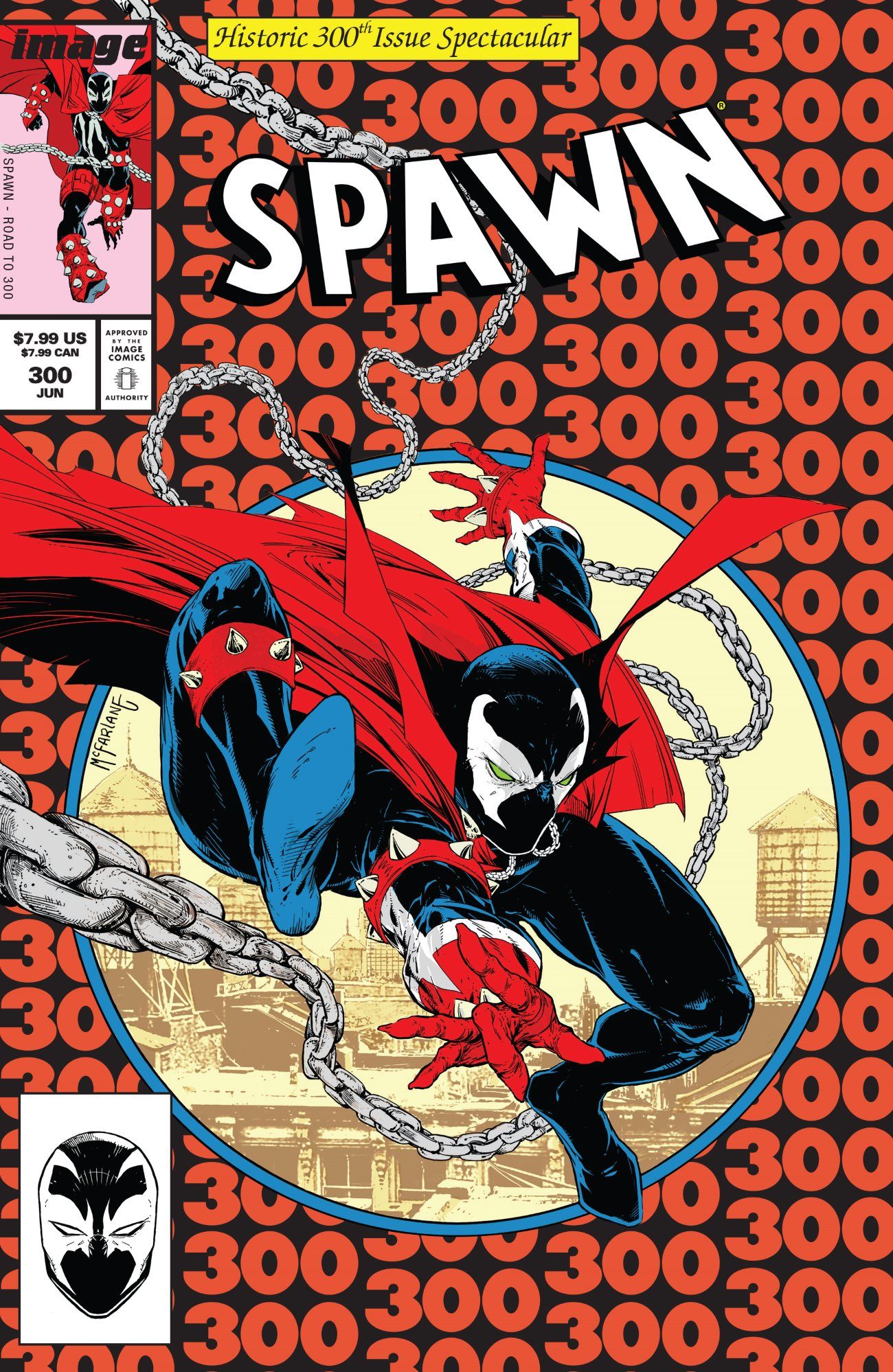 Spawn 300 Comic Cover Spider-Man