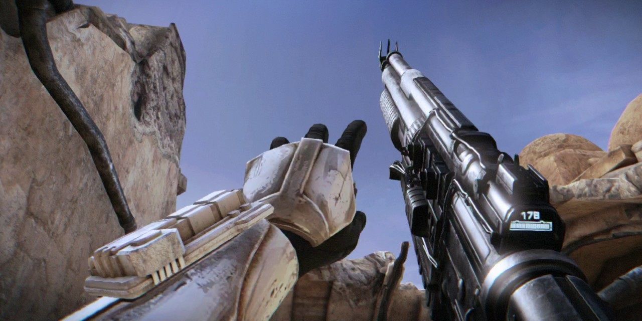 Star Wars First Assault beta gameplay perspektif orang pertama dari droid dan senjata