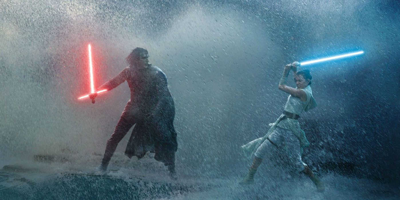 Star Wars Rise of Skywalker Rey Kylo Lightsaber Fight