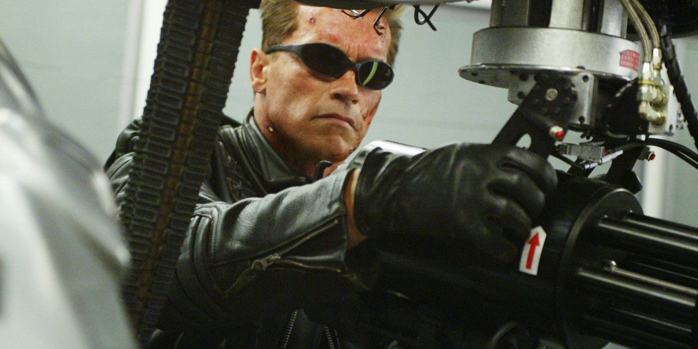 The T-850 aiming a turret in Terminator 3: Rise of the Machines