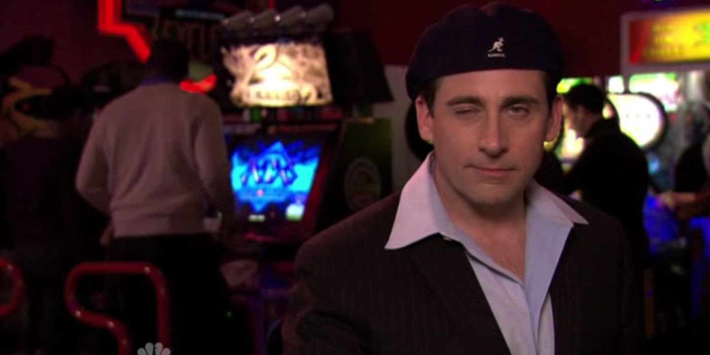 Michael winks as Date Mike in The Office