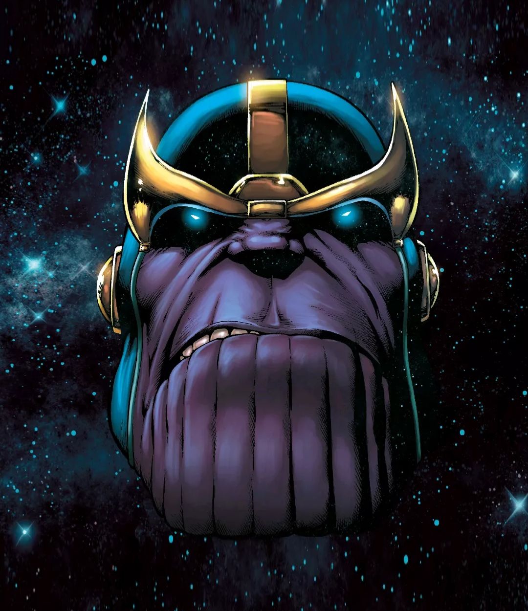 Thanos Face Comic Vertical